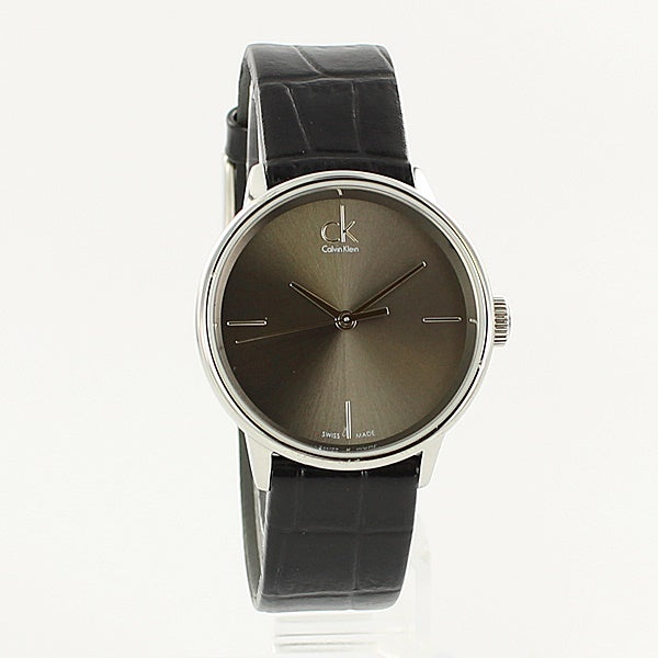  Shop Authentic Calvin Klein Accent Black Dial Black Leather Strap Watch for Women  - K2Y2Y1C3 - Luxxuri