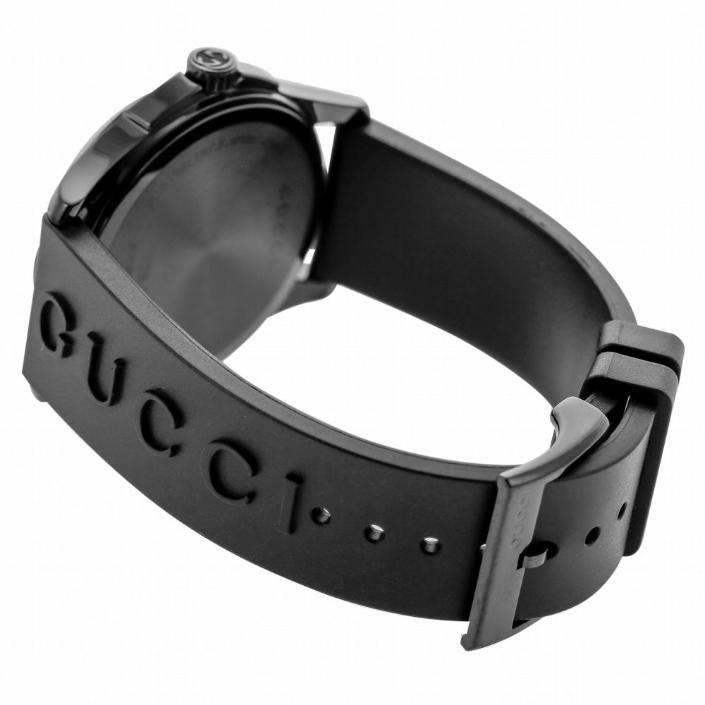  Shop Authentic Gucci G Timeless Ghost Black Dial Black Rubber Strap Unisex Watch - YA1264017 - Luxxuri