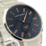  Shop Authentic Emporio Armani Renato Blue Dial Silver Steel Strap Watch For Men - AR11137 - Luxxuri