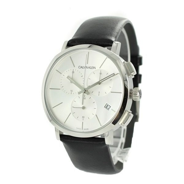  Shop Authentic Calvin Klein Posh Silver Dial Black Leather Strap Watch for Men - K8Q371C6 - Luxxuri