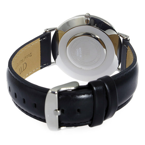  Shop Authentic Daniel Wellington Classic Sheffield White Dial Black Leather Strap Watch For Men - DW00100020 - Luxxuri