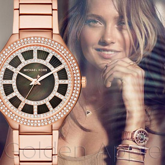  Shop Authentic Michael Kors Kerry Black Mother of Pearl Dial Rose Gold Dial Watch for Women - MK3397 - Luxxuri