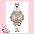 Michael Kors Sofie Quartz Rose Gold Dial Two Tone Steel Strap Watch For Women - MK3972