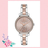  Shop Authentic Michael Kors Sofie Quartz Rose Gold Dial Two Tone Steel Strap Watch For Women - MK3972 - Luxxuri