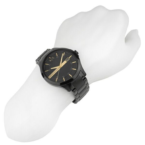  Shop Authentic Armani Exchange Hampton Chronograph Black Dial Black Steel Strap Watch For Men - AX2413 - Luxxuri