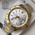  Shop Authentic Versace Hellenyium GMT Silver Dial Two Tone Steel Strap Watch for Men - V11030015 - Luxxuri