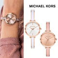  Shop Authentic Michael Kors Jaryn Analog Gold Dial Pink Steel Strap Watch For Women - MK4343 - Luxxuri