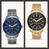  Shop Authentic Michael Kors Chronograph Cunningham Multifunction Blue Dial Grey Steel Strap Watch For Men - MK7155 - Luxxuri