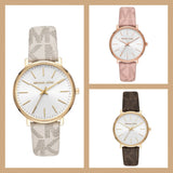  Shop Authentic Michael Kors Pyper Quartz White Dial Pink Leather Strap Watch For Women - MK2859 - Luxxuri