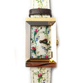  Shop Authentic Gucci G-Frame Floral Mother of Pearl Dial White Leather Strap Watch For Women - YA147407 - Luxxuri