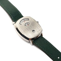  Shop Authentic Gucci Grip Silver Dial Green Leather Strap Unisex Watch - YA157412 - Luxxuri