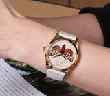  Shop Authentic Gucci G Timeless Butterfly White Dial White Leather Strap Watch For Women - YA1264062 - Luxxuri