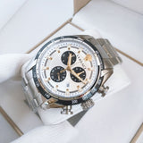  Shop Authentic Versace V-Ray Chronograph Quartz Silver Dial Silver Steel Strap Watch For Men - VE2I00321 - Luxxuri