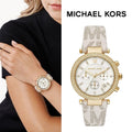  Shop Authentic Michael Kors Parker Chronograph White Dial White Leather Strap Watch For Women - MK6916 - Luxxuri