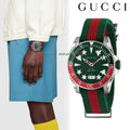  Shop Authentic Gucci Dive Quartz Green Dial Two Tone NATO Strap Watch For Men - YA136339 - Luxxuri