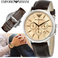  Shop Authentic Emporio Armani Classic Chronograph Beige Dial Brown Leather Strap Watch For Men - AR2433 - Luxxuri