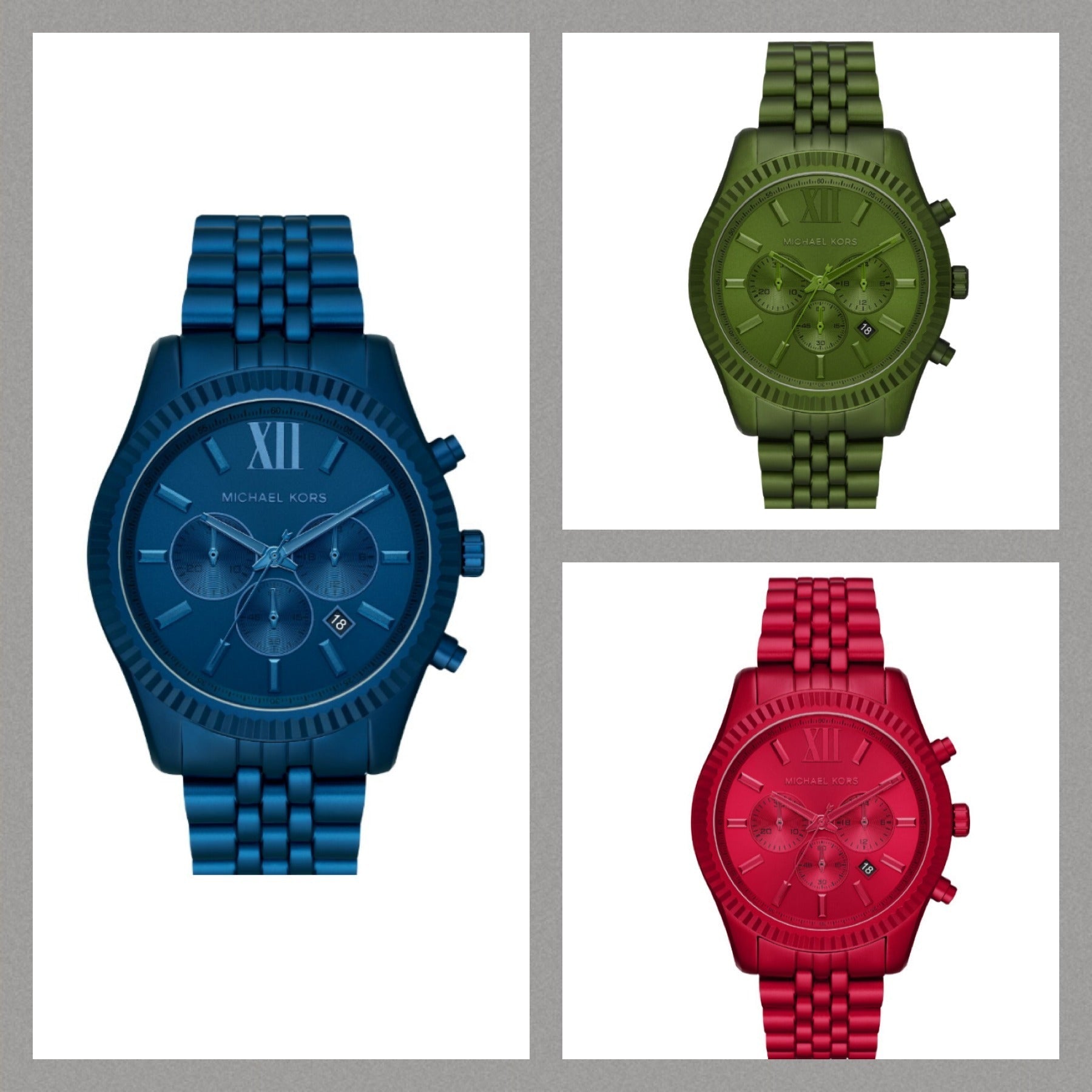  Shop Authentic Michael Kors Lexington Chronograph Green Dial Green Steel Strap Watch For Men - MK8790 - Luxxuri