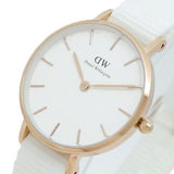  Shop Authentic Daniel Wellington Petite Dover Quartz White Dial White NATO Strap Watch For Women - DW001000313 - Luxxuri
