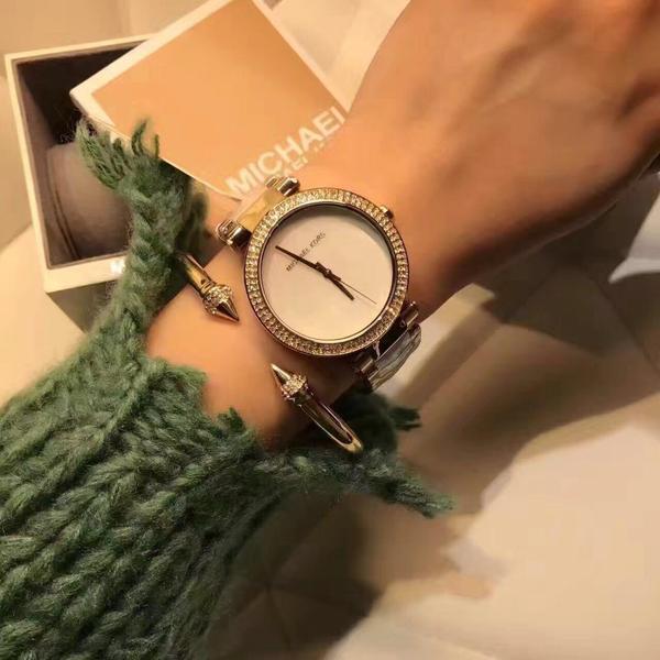  Shop Authentic Michael Kors Parker Mother of Pearl Dial Two Tone Steel Strap Watch for Women - MK6400 - Luxxuri