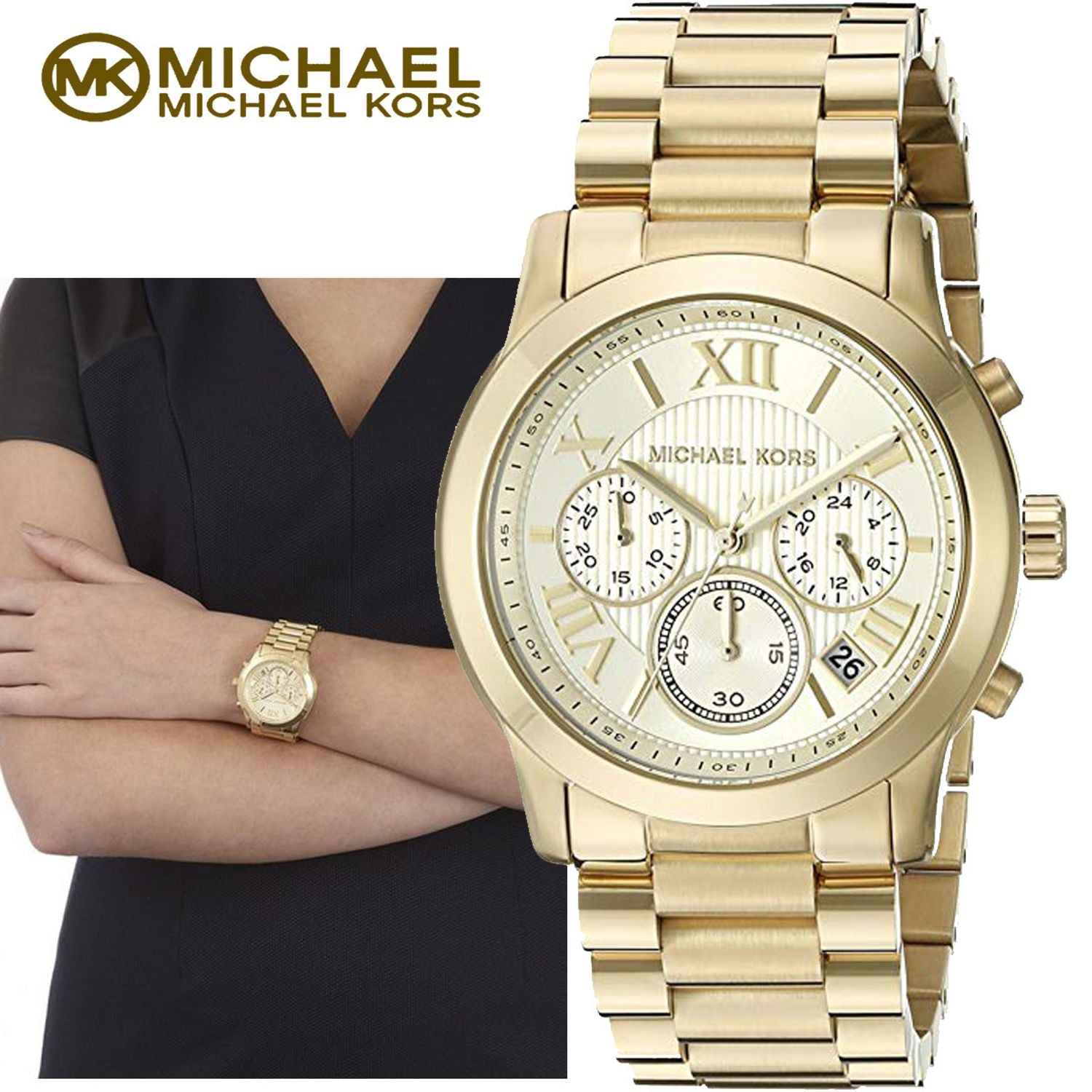  Shop Authentic Michael Kors Cooper Gold Dial Gold Steel Strap Watch for Women - MK6274 - Luxxuri