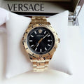  Shop Authentic Versace Hellenyium Quartz Black Dial Gold Steel Strap Watch For Men - VE3A00820 - Luxxuri