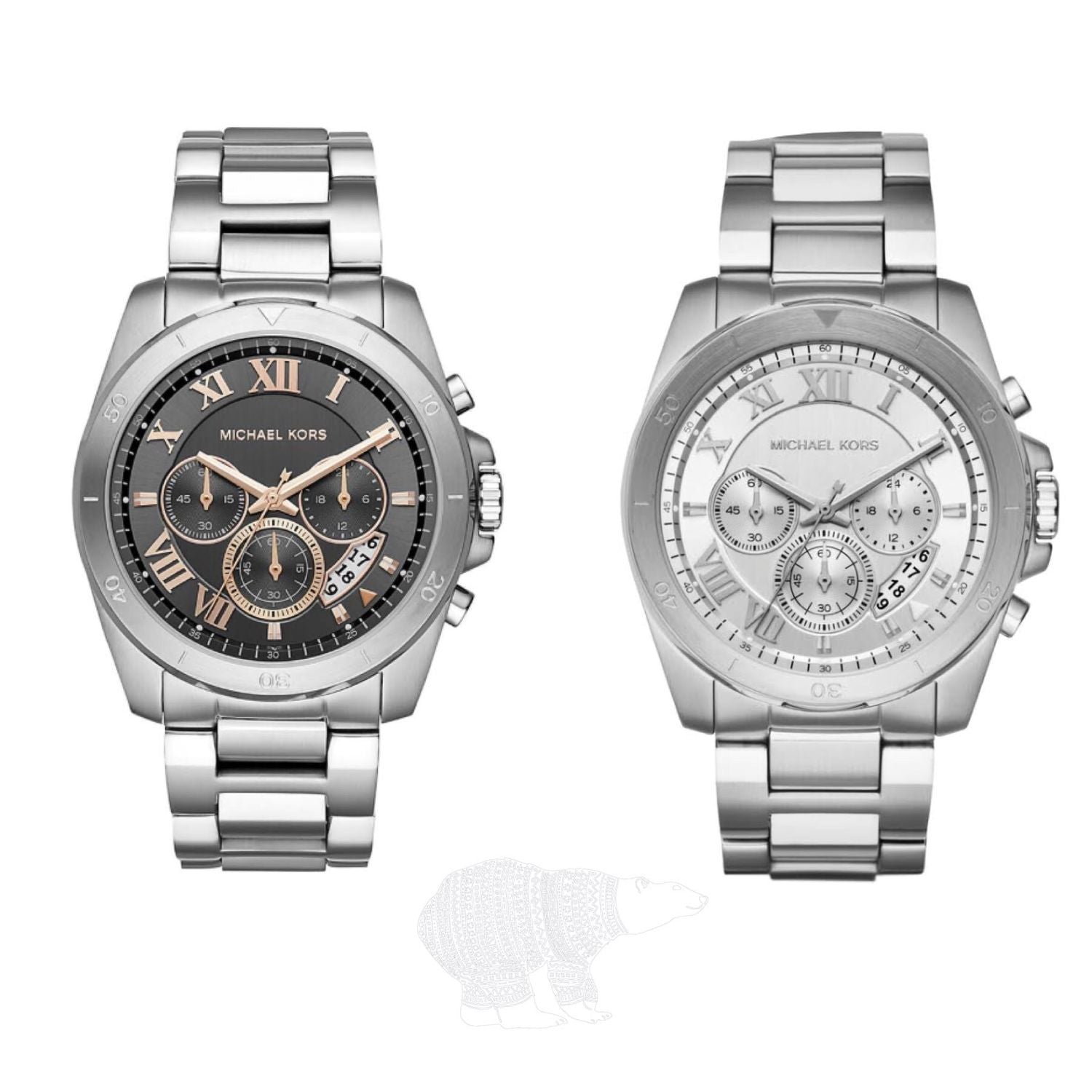  Shop Authentic Michael Kors Brecken Chronograph Silver Dial Silver Steel Strap Watch For Women - MK8562 - Luxxuri