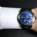  Shop Authentic Burberry The City Navy Blue Dial Black Steel Strap Watch for Men - BU9365 - Luxxuri