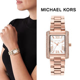  Shop Authentic Michael Kors Emery Three-Hand Crystals Silver Dial Rose Gold Steel Strap Watch for Women - MK4641 - Luxxuri