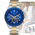  Shop Authentic Michael Kors Layton Chronograph Blue Dial Two Tone Steel Strap Watch For Men - MK8825 - Luxxuri