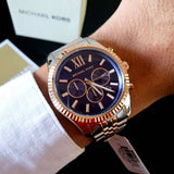  Shop Authentic Michael Kors Lexington Blue Dial Two Tone Steel Strap Watch for Men - MK8412 - Luxxuri