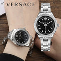  Shop Authentic Versace Hellenyium Black Dial Silver Steel Strap Watch for Women - V12020015 - Luxxuri