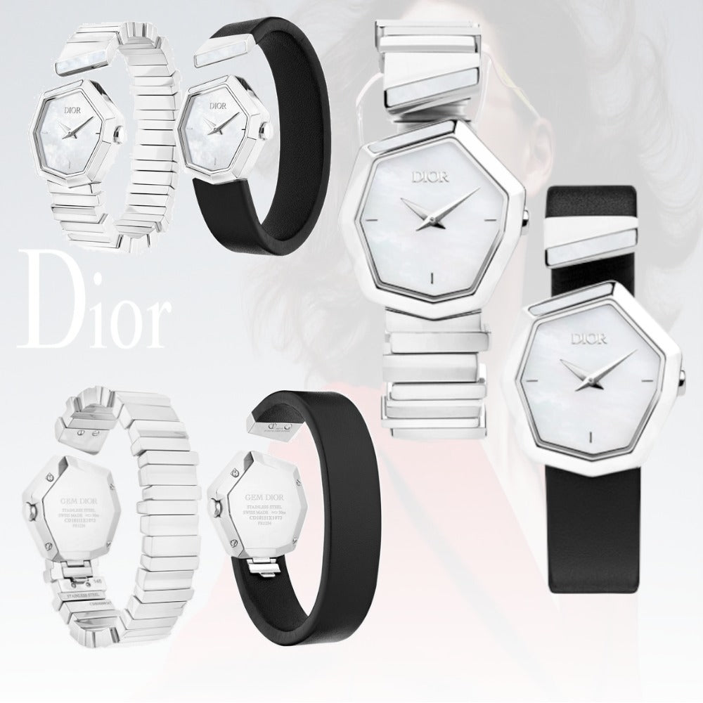  Shop Authentic Dior Gem Dior Mother of Pearl Dial Silver Steel Strap Watch for Women - CD18111X1073 - Luxxuri