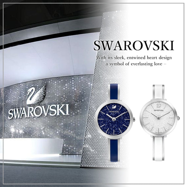  Shop Authentic Swarovski Crystalline Delight Analog Blue Dial Two Tone Steel Strap Watch for Women - 5580533 - Luxxuri