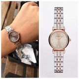  Shop Authentic Emporio Armani Gianni T Bar Grey Dial Two Tone Steel Strap Watch For Women - AR1841 - Luxxuri