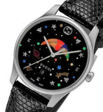  Shop Authentic Gucci G-Timeless Moonphase Black Dial Black Leather Strap Watch For Men - YA1264045 - Luxxuri
