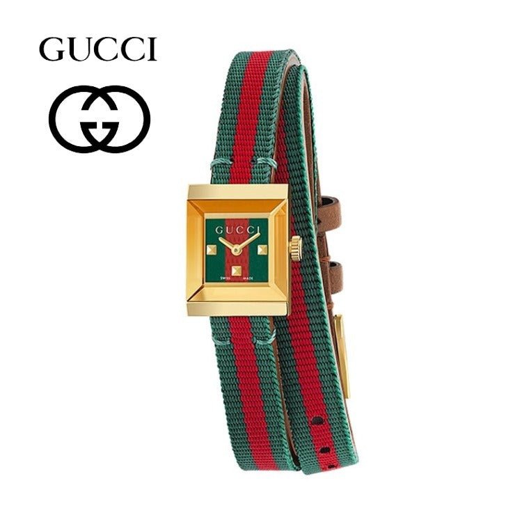  Shop Authentic Gucci G-Frame Multicolored Red and Green Dial Watch For Women - YA128527 - Luxxuri