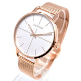  Shop Authentic Calvin Klein Even White Dial Rose Gold Mesh Bracelet Watch for Women - K7B21626 - Luxxuri