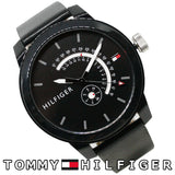  Shop Authentic Tommy Hilfiger Denim Quartz Black Dial Black Leather Strap Watch for Men - 1791479 - Luxxuri