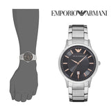  Shop Authentic Emporio Armani Renato Quartz Black Dial Silver Steel Strap Watch For Men - AR11179 - Luxxuri