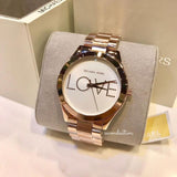  Shop Authentic Michael Kors Slim Runway White Dial Rose Gold Steel Strap Watch For Women - MK3804 - Luxxuri