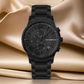  Shop Authentic Emporio Armani Renato Chronograph Mother of Pearl Black Dial Black Steel Strap Watch For Men - AR11275 - Luxxuri