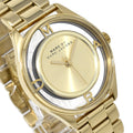  Shop Authentic Marc Jacobs Marc Tether Transparent Gold Dial Gold Steel Strap Watch for Women - MBM3413 - Luxxuri
