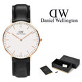  Shop Authentic Daniel Wellington Classic Sheffield White Dial Black Leather Strap Watch for Women - DW00100036 - Luxxuri