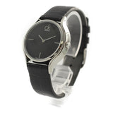  Shop Authentic Calvin Klein Skirt Black Dial Black Leather Strap Watch for Women  - K2U231C1 - Luxxuri