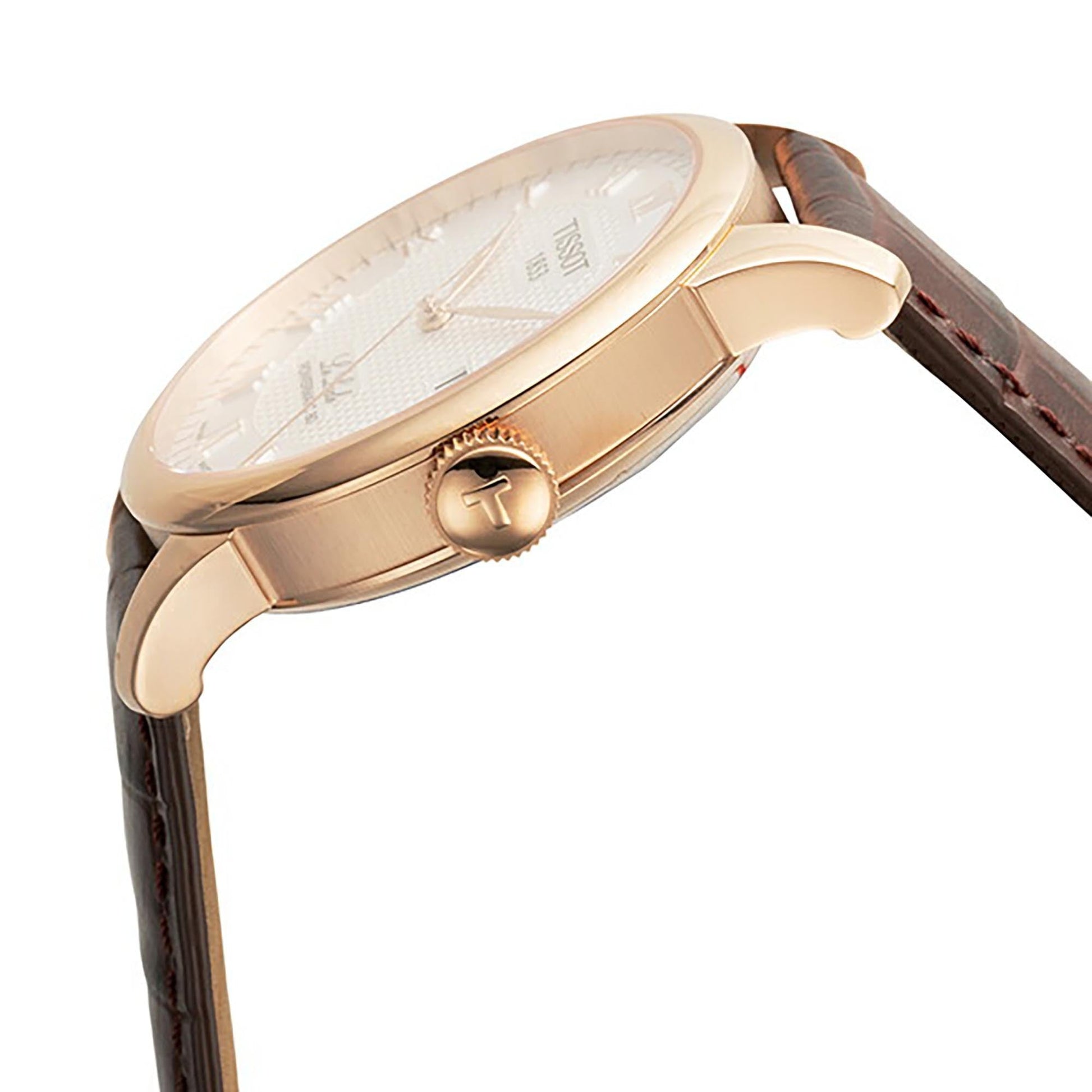  Shop Authentic Tissot Le Locle Powermatic 80 Silver Dial Brown Leather Strap Watch For Men - T006.407.36.033.00 - Luxxuri