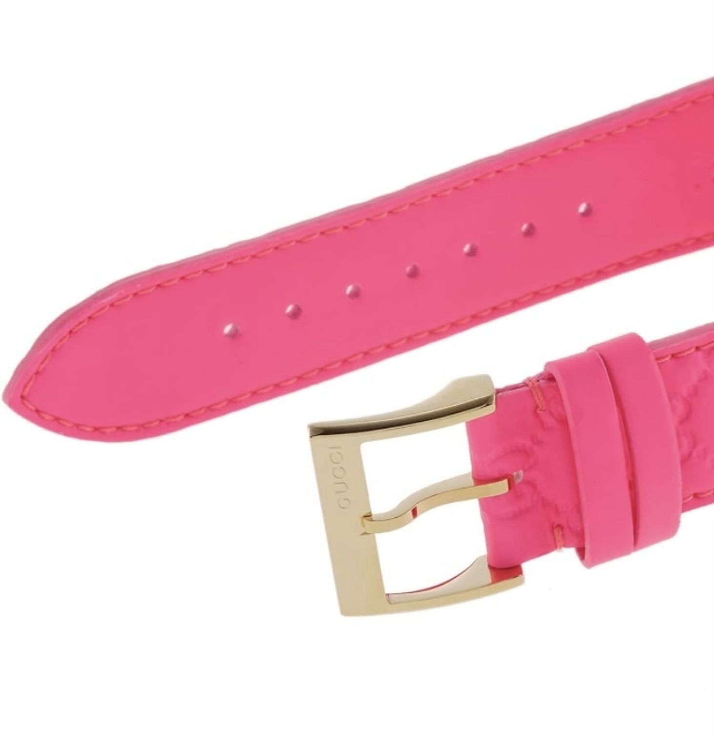  Shop Authentic Gucci G Timeless Quartz Pink Dial Pink Leather Strap Watch For Women - YA1264115 - Luxxuri