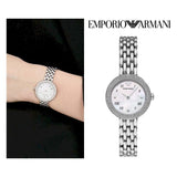  Shop Authentic Emporio Armani Rosa Quartz White Dial Silver Steel Strap Watch For Women - AR11354 - Luxxuri