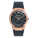  Shop Authentic Salvatore Ferragamo Sapphire Black Dial Black Silicone Strap Watch for Men - SFHP00420 - Luxxuri
