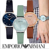  Shop Authentic Emporio Armani Gianni T Bar Mother Of Pearl Blue Dial Blue Leather Strap Watch For Women - AR1959 - Luxxuri