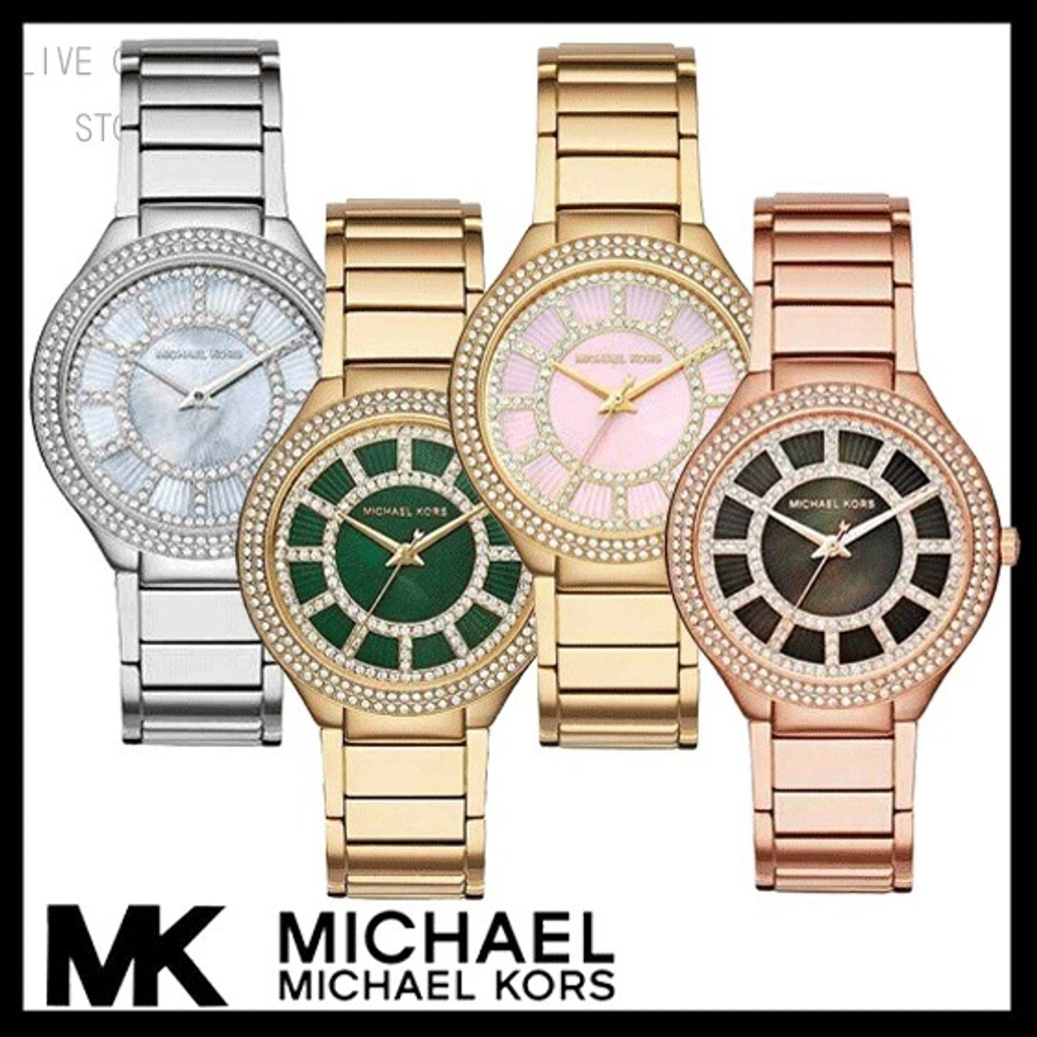  Shop Authentic Michael Kors Kerry Green Dial Gold Steel Strap Watch for Women - MK3409 - Luxxuri